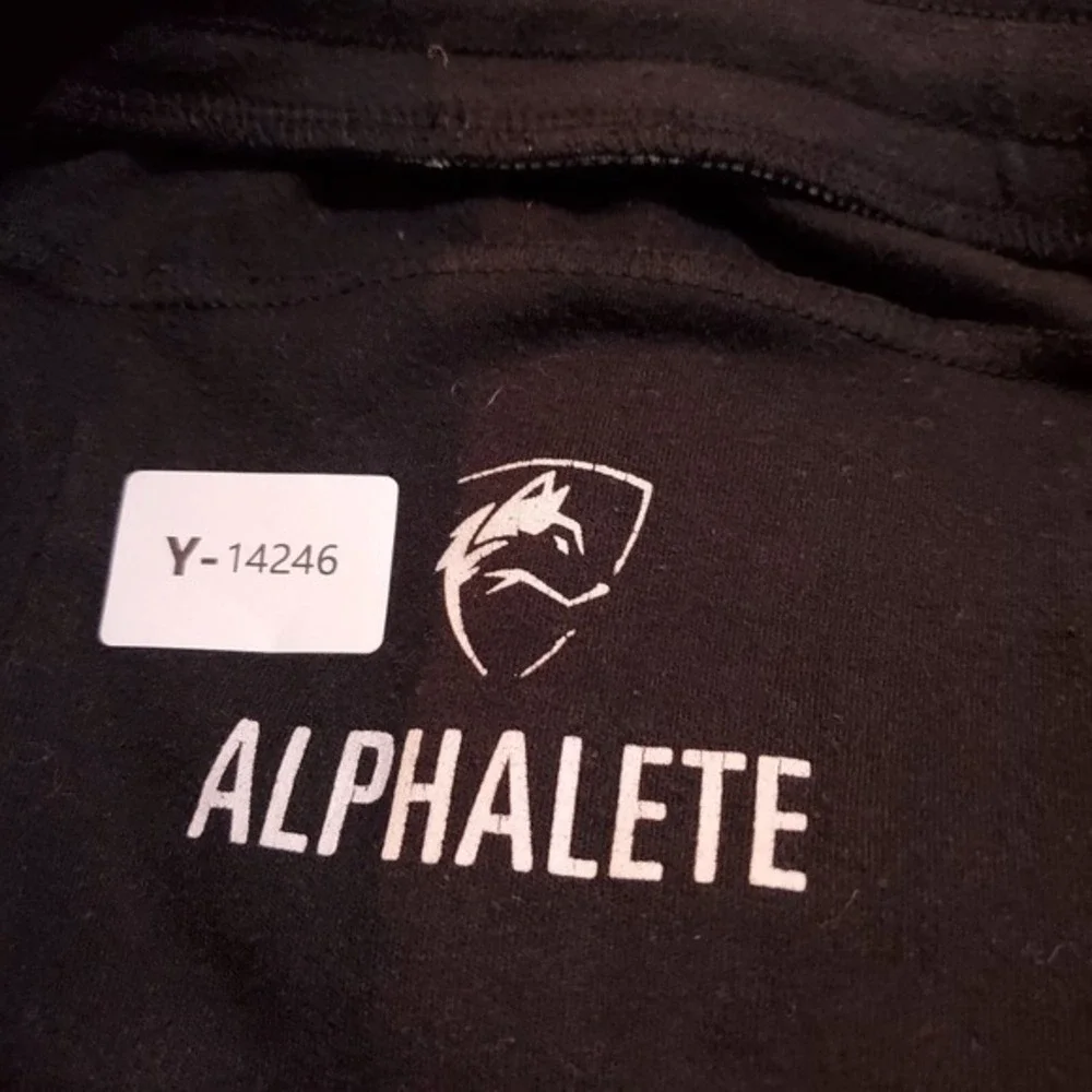 Alphalete Men Activewear Pants‎ Medium Black Jogger Logo Embroidered READ